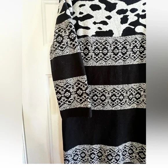 Joseph Ribkoff Dress Size 8 Black Gray Stretch Ladies Dress Zip Cocktail Party - Picture 5 of 5